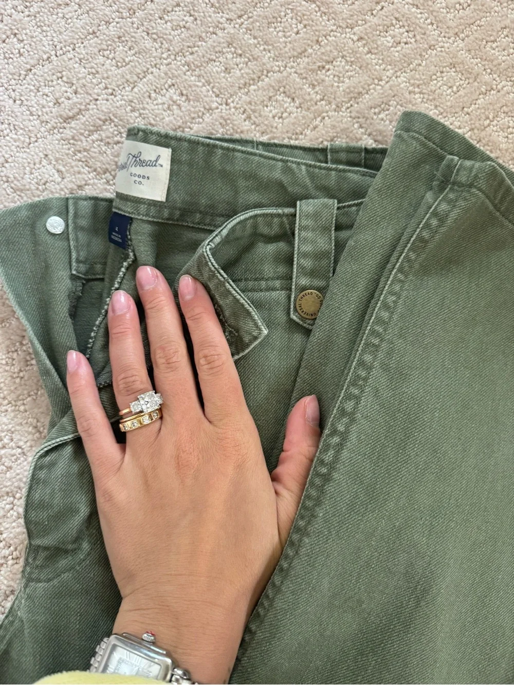 Universal Thread Olive Green Straight Leg Pants